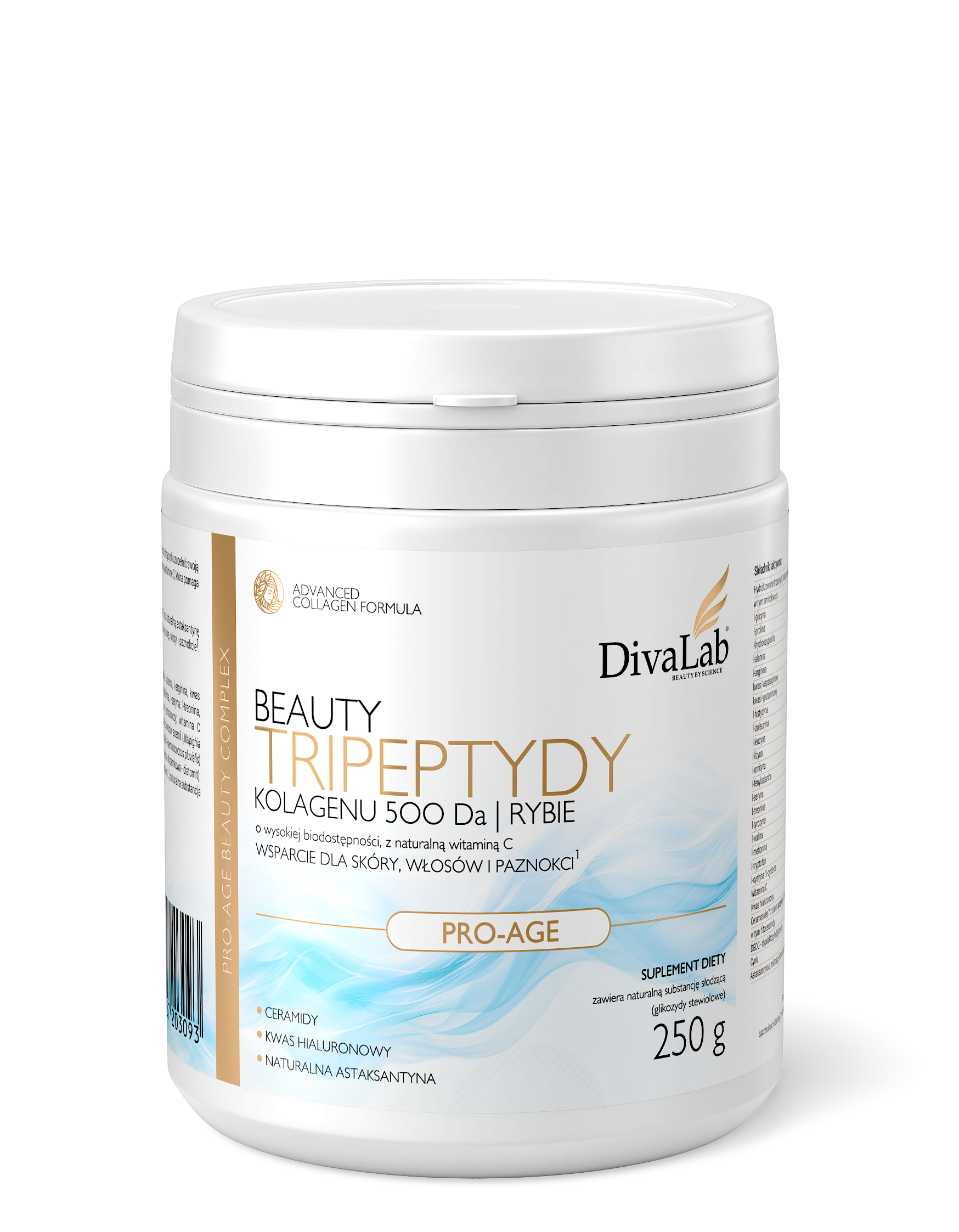 Tripeptydy Kolagenu 500 Da - Beauty PRO-AGE | rybi | 41 dni